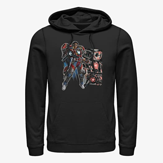 Felpa Merch Marvel Black Panther: Wakanda Forever - Iron Heart Hero Panels Unisex Hoodie Black