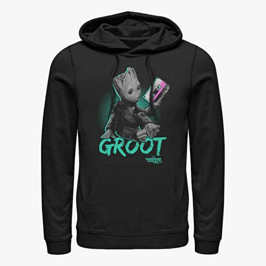 Hanorac Merch Marvel - Neon Baby Groot Unisex Hoodie Black