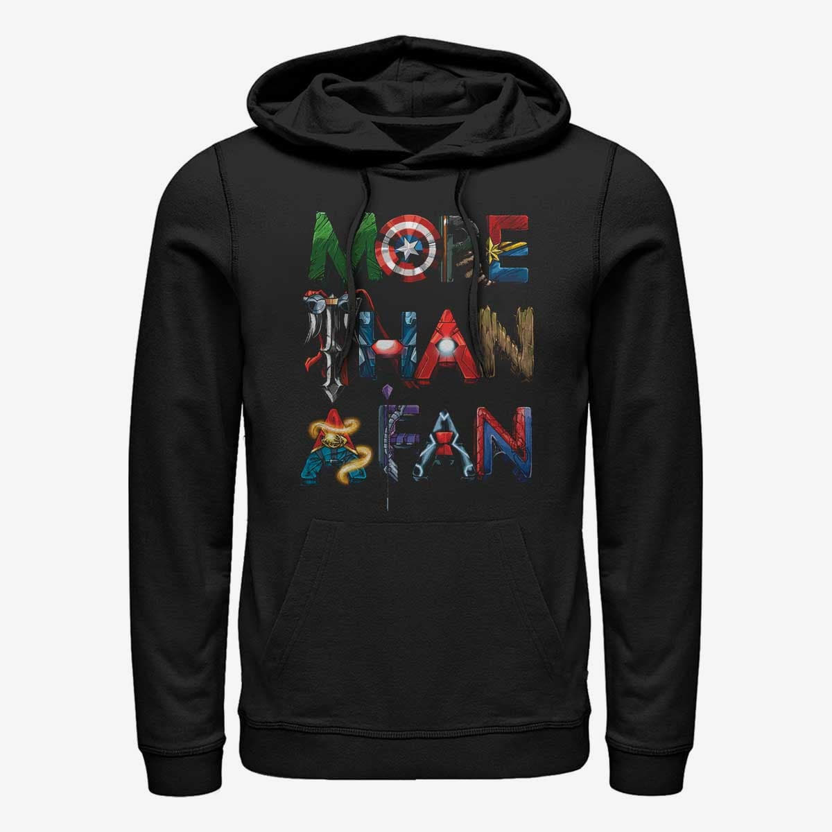Felpe Merch Marvel Classic - Marvel Fan Letters Unisex Hoodie Black