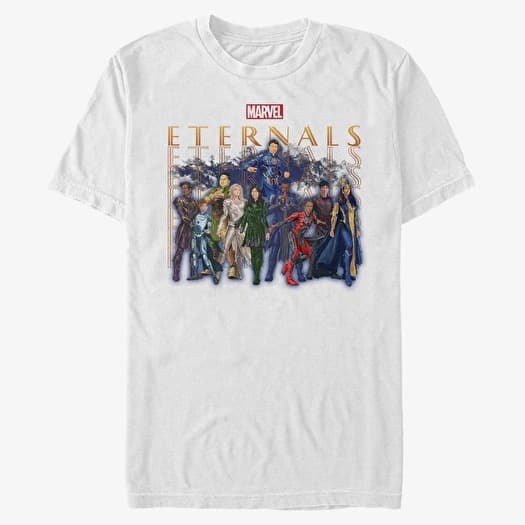 T-shirt Merch Marvel The Eternals - ETERNALS GROUP REPEATING Unisex T-Shirt White