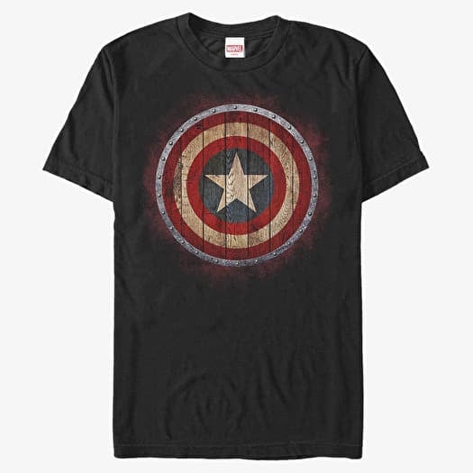 T-särk Merch Marvel Avengers Classic - Wooden Shield Unisex T-Shirt Black