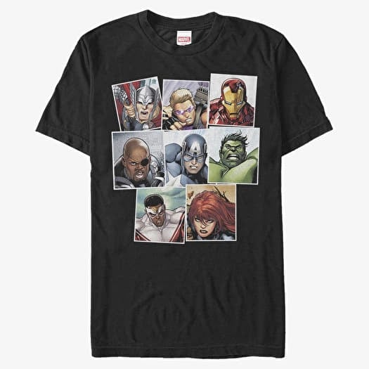 T-shirt Merch Marvel Avengers Classic - Squares Unisex T-Shirt Black