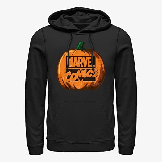 Sweatshirt Merch Marvel - Logo Pumpkin Unisex Hoodie Black