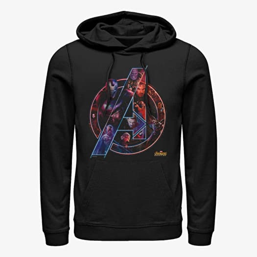 Majica Merch Marvel Avengers: Infinity War - Team Neon Unisex Hoodie Black