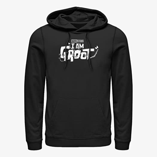 Sudadera Merch Marvel I Am Groot - Groot White Logo Unisex Hoodie Black