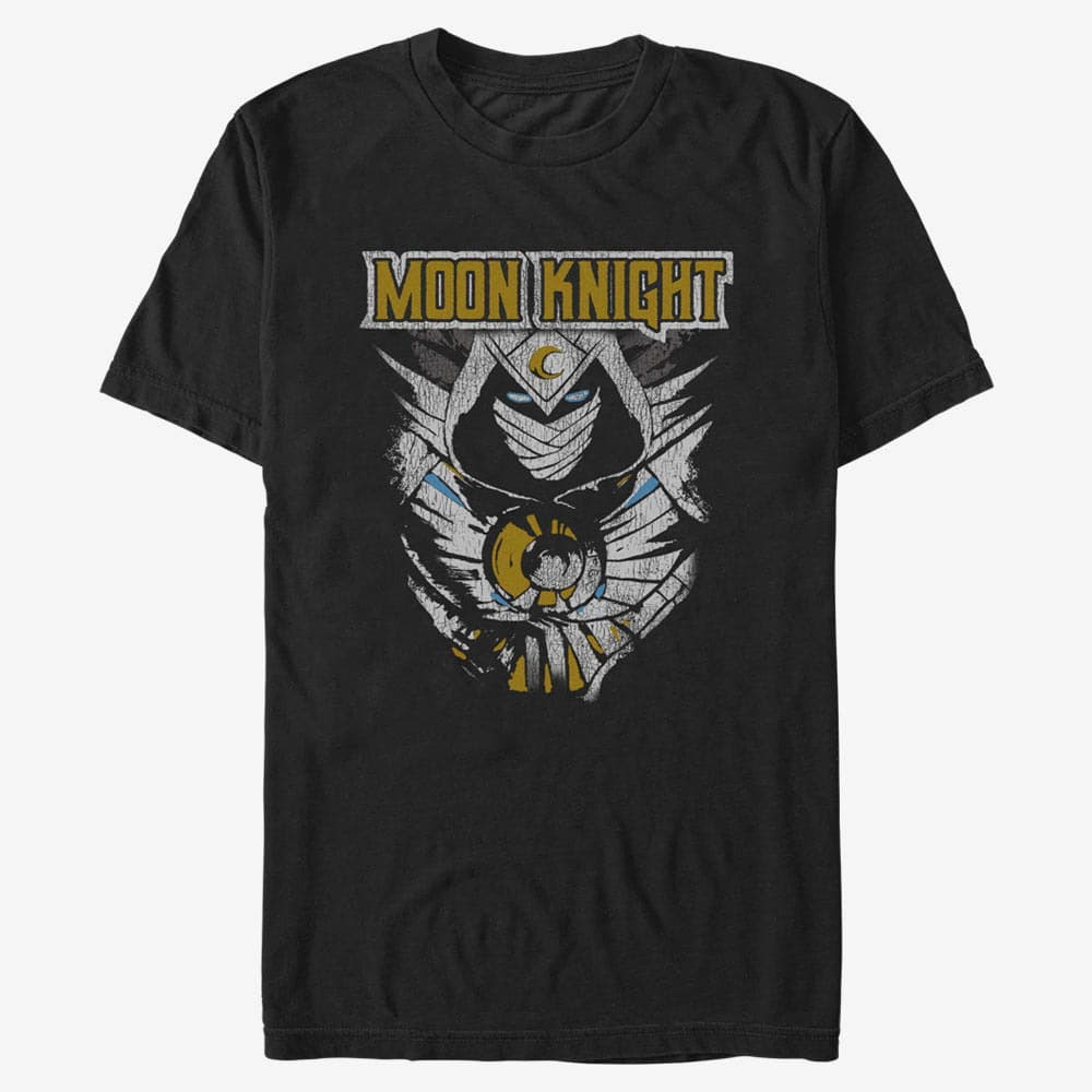 Marškinėliai Merch Marvel Moon Knight - Moon Glitter Unisex T-Shirt Black