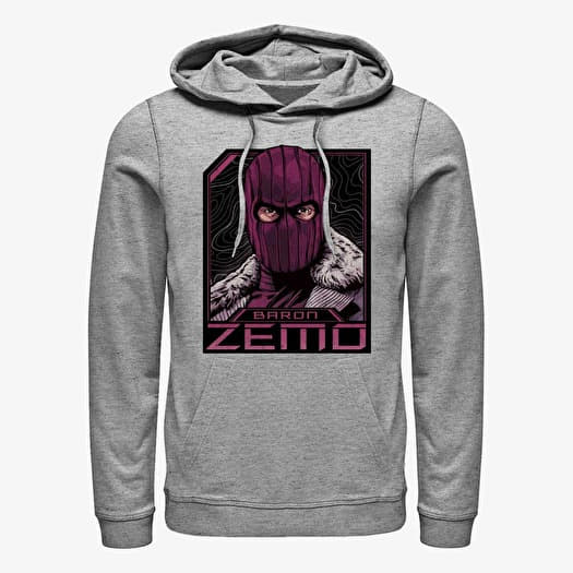 Sweatshirt Merch Marvel The Falcon and the Winter Soldier - Badge Of Zemo Unisex Hoodie Heather Grey
