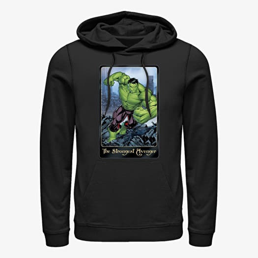 Pulóver Merch Marvel Avengers Classic - Strongest Avenger Unisex Hoodie Black