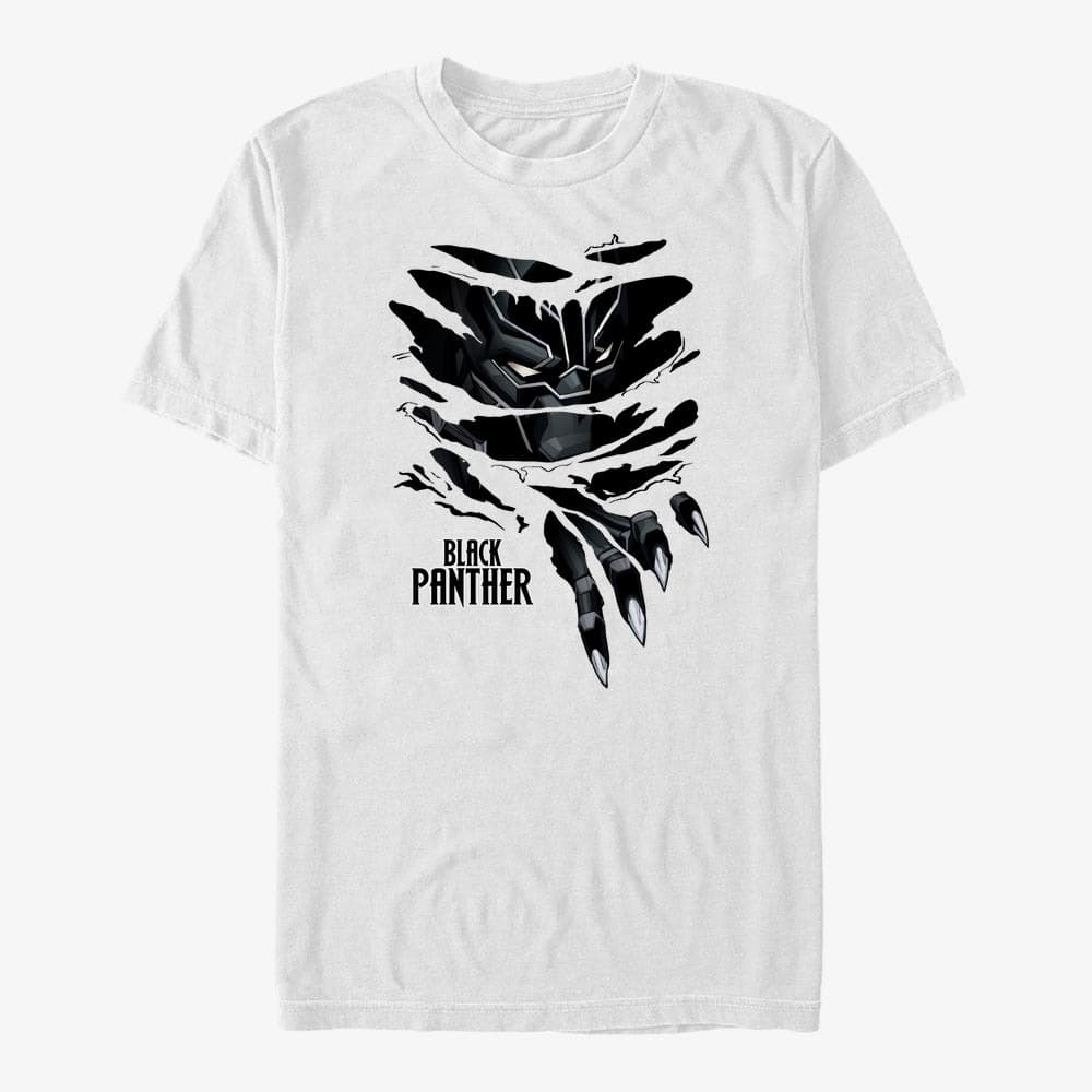 Trička Merch Marvel Avengers Classic - Panther Breakthrough Unisex T-Shirt White
