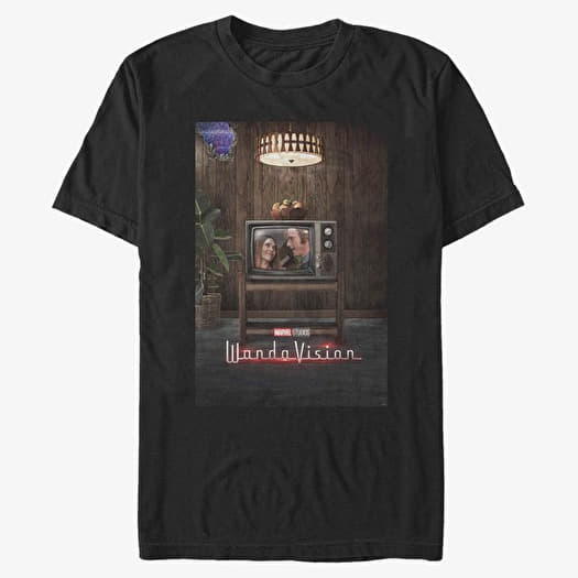 Majica Merch Marvel WandaVision - WV Poster 70s Unisex T-Shirt Black