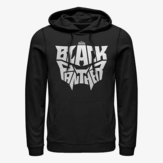 Pulóver Merch Marvel Black Panther - Black Panther Letter Face Unisex Hoodie Black