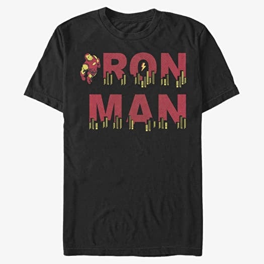 T-shirt Merch Marvel Avengers Classic - Halftone Ironman Unisex T-Shirt Black