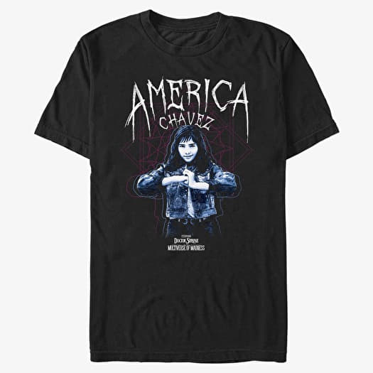 Marškinėliai Merch Marvel Doctor Strange in the Multiverse of Madness - Chavez Portal Unisex T-Shirt Black