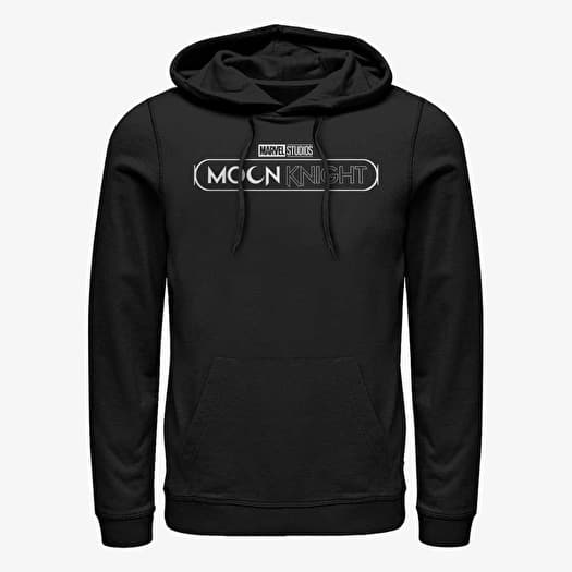 Kampsun Merch Marvel Moon Knight - Moon Knight White Logo Unisex Hoodie Black