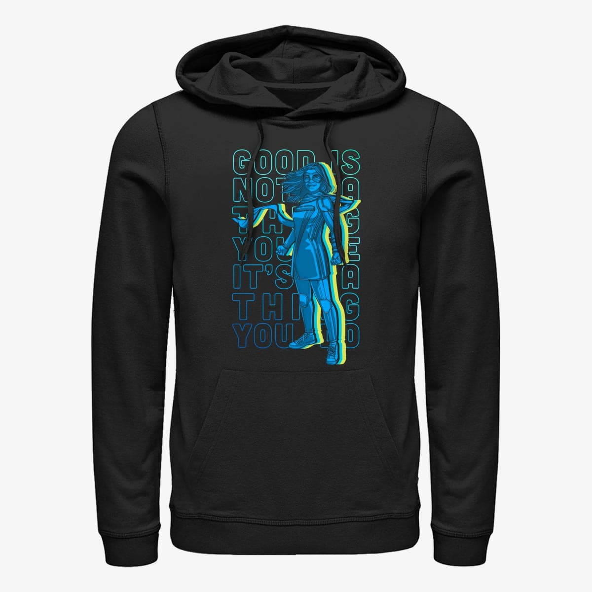 Pulóverek Merch Ms. Marvel - Do Good Stack Unisex Hoodie Black