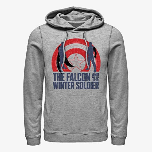 Sweatshirt Merch Marvel The Falcon and the Winter Soldier - Shield Sun Unisex Hoodie Heather Grey