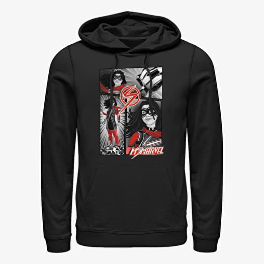 Majica Merch Ms. Marvel - Ms Marvel Panel Unisex Hoodie Black