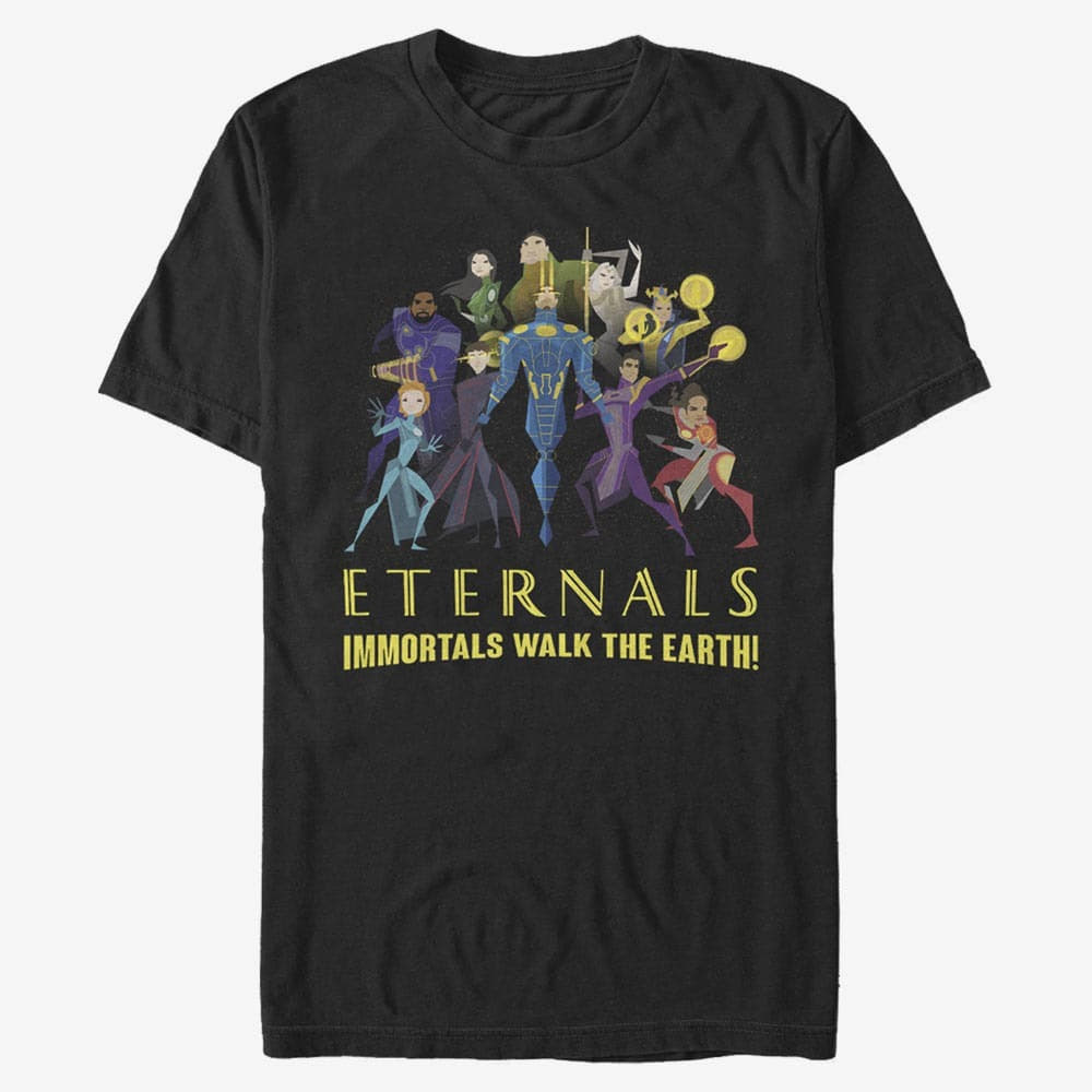 T-Shirts Merch Marvel: Eternals - Group Shot Unisex T-Shirt Black