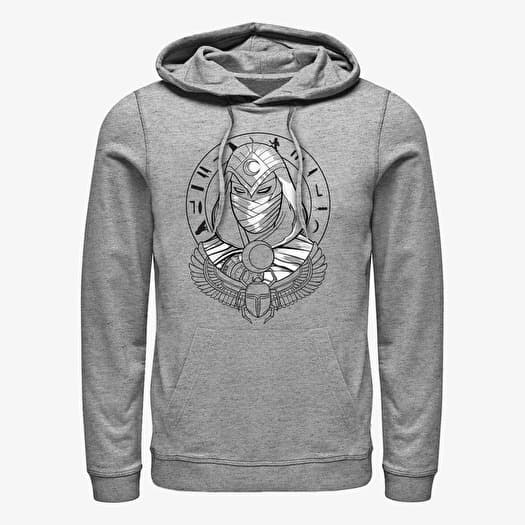 Sweatshirt Merch Marvel Moon Knight - MOON KNIGHT SCARAB Unisex Hoodie Heather Grey