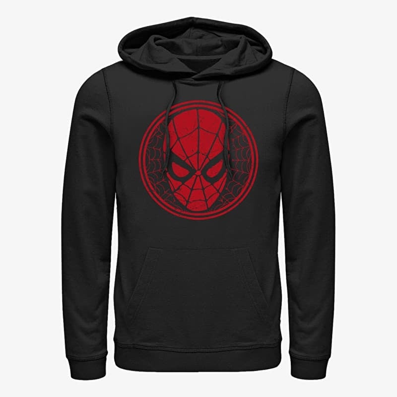 Kampsun Merch Marvel Spider-Man Classic - SpiderWeb Icon Unisex Hoodie Black