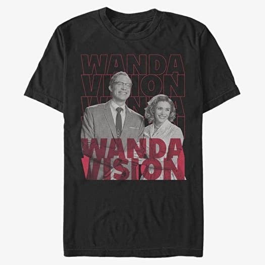T-shirt Merch Marvel WandaVision - REPEATING TEXT Unisex T-Shirt Black
