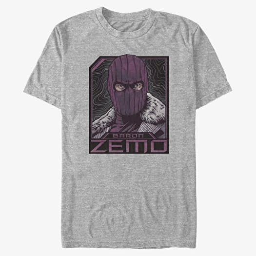 T-shirt Merch Marvel The Falcon and the Winter Soldier - Badge Of Zemo Unisex T-Shirt Heather Grey