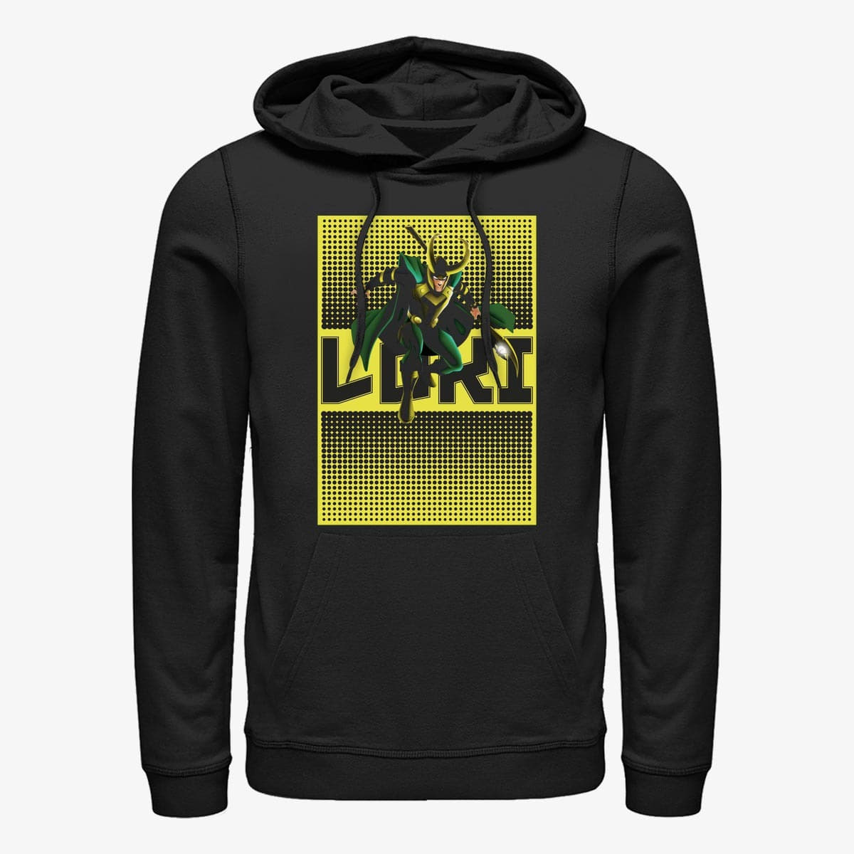 Felpe Merch Marvel - Halftone Loki Unisex Hoodie Black