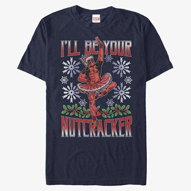 Merch Marvel Deadpool - Deadpool Nutcracker Unisex T-Shirt Navy Blue
