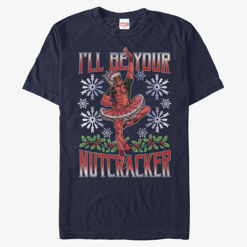 T-shirts Merch Marvel Deadpool - Deadpool Nutcracker Unisex T-Shirt Navy Blue