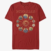 Merch Marvel: Eternals - ETERNALS CIRCULAR GOLD Unisex T-Shirt Red