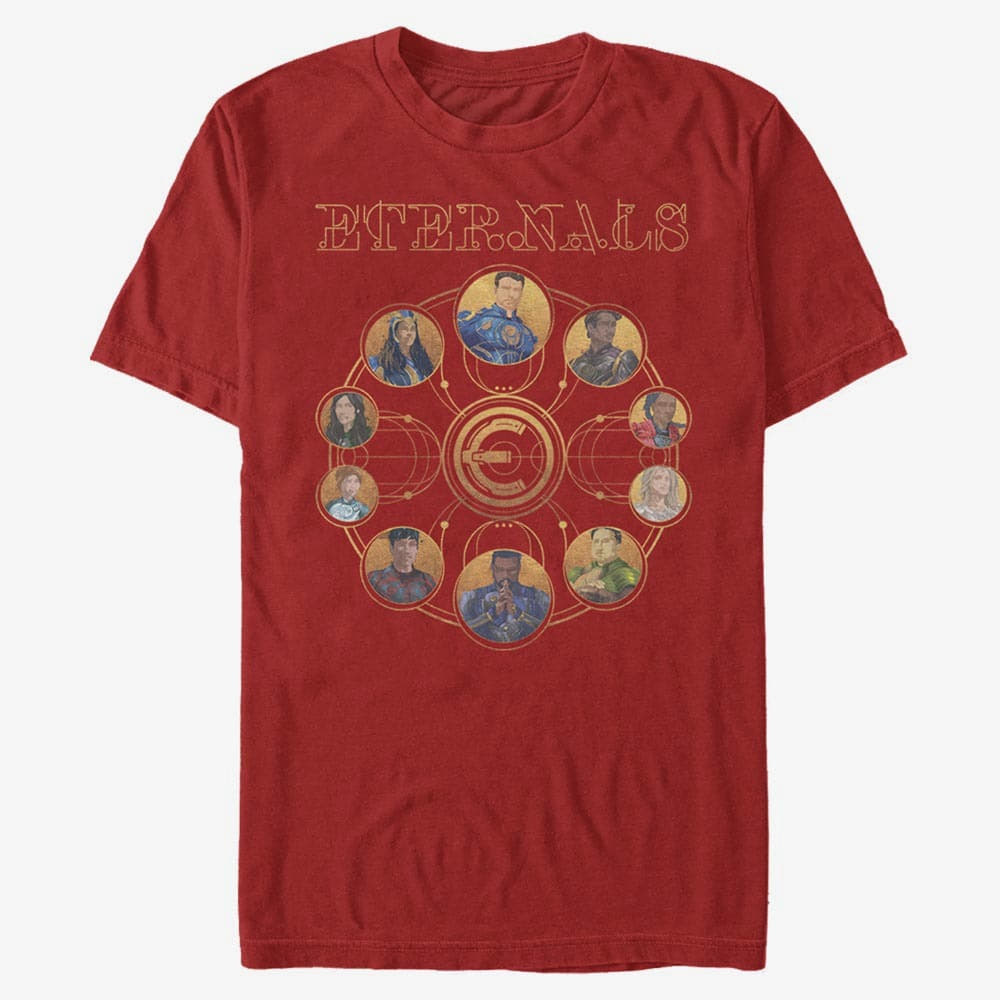 T-shirts Merch Marvel: Eternals - ETERNALS CIRCULAR GOLD Unisex T-Shirt Red