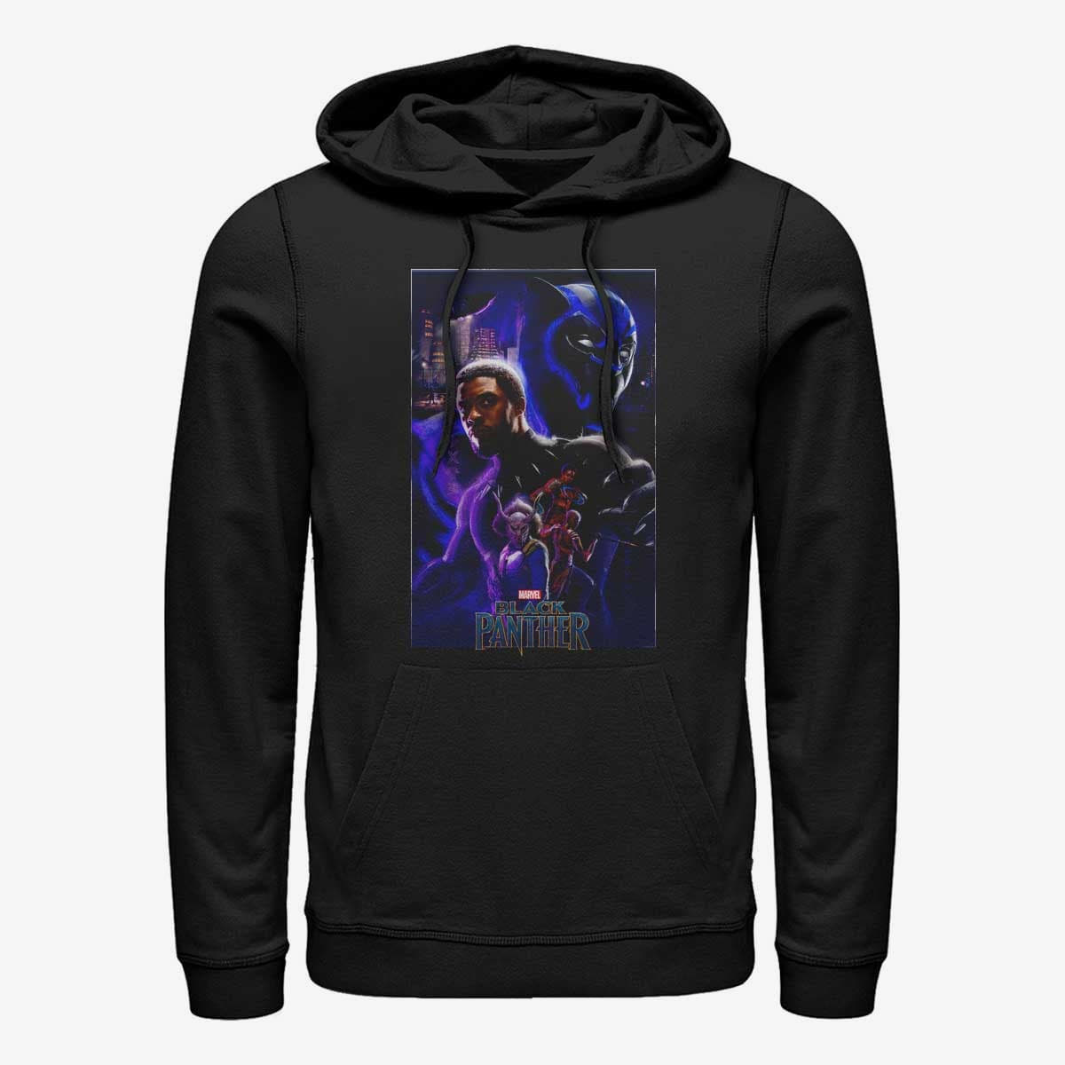 Bluzy Merch Marvel - Panther Light Unisex Hoodie Black