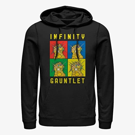 Sweatshirt Merch Marvel Avengers Classic - Warhol Gauntlet Unisex Hoodie Black