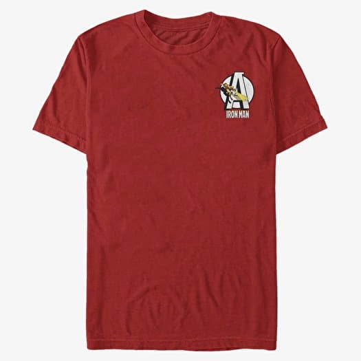 Tricou Merch Marvel Avengers Classic - Iron Badge Unisex T-Shirt Red
