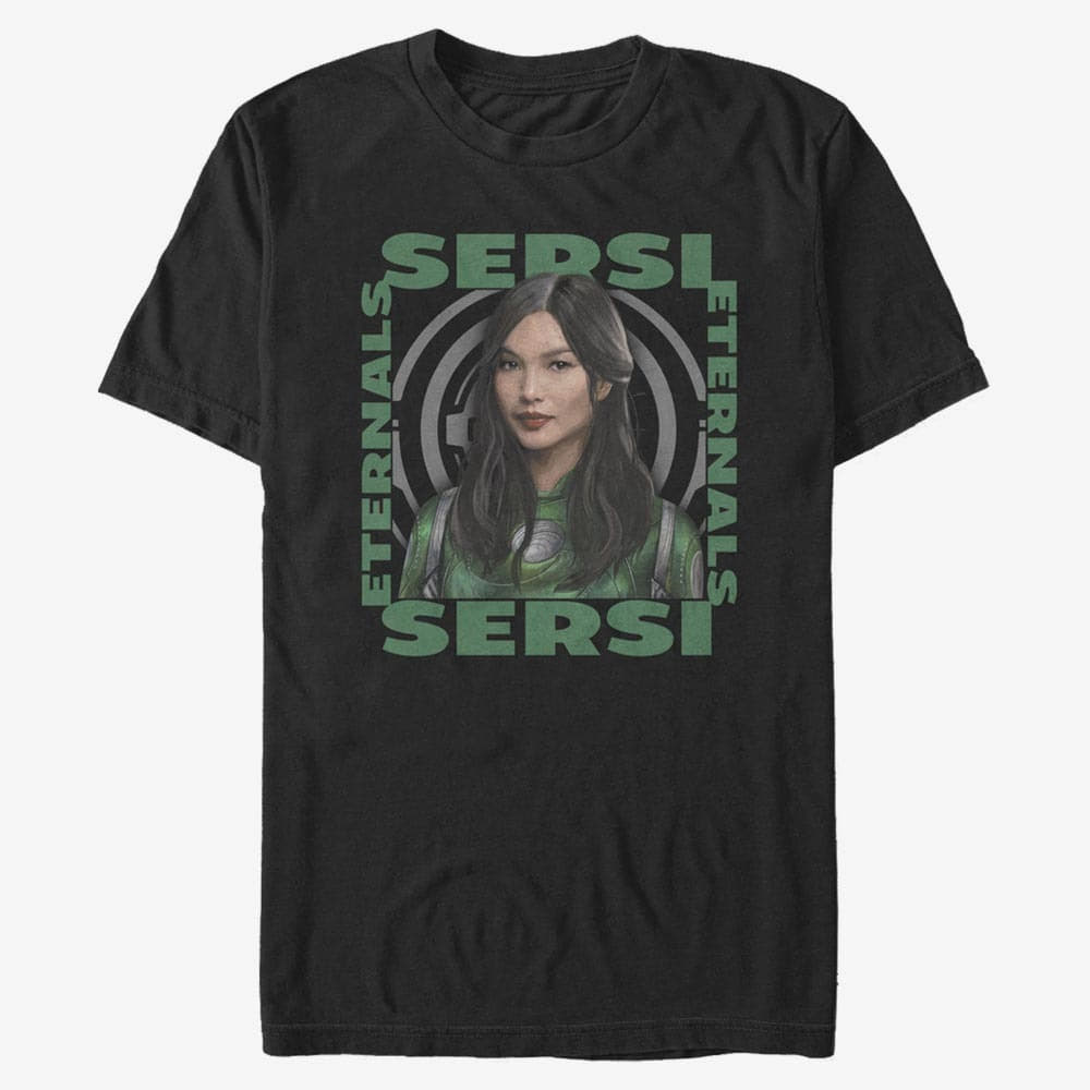 Tricouri Merch Marvel The Eternals - SERSI HERO BOX Unisex T-Shirt Black