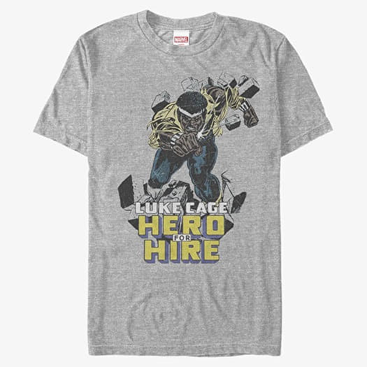 Majica Merch Marvel Defenders - Hero For Hire Unisex T-Shirt Heather Grey