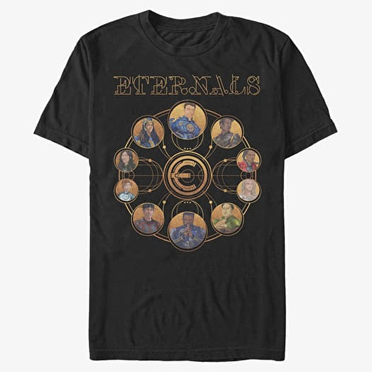 Camiseta Merch Marvel: Eternals - ETERNALS CIRCULAR GOLD Unisex T-Shirt Black