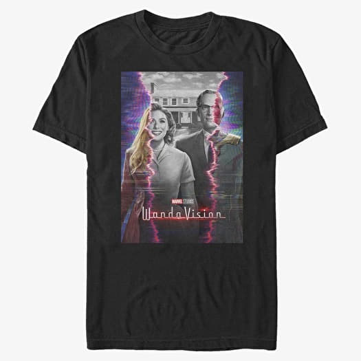 Tričko Merch Marvel WandaVision - Teaser Poster Unisex T-Shirt Black
