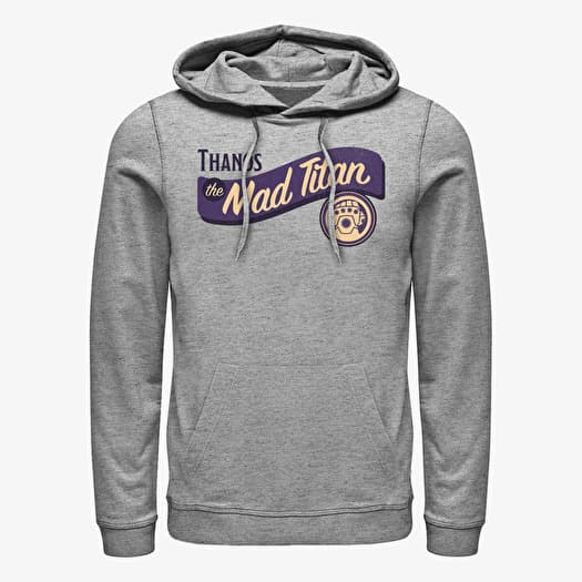 Majica Merch Marvel Avengers Classic - Mad Titan Jersey Unisex Hoodie Heather Grey