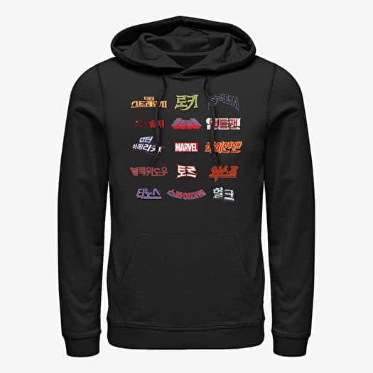 Sweatshirt Merch Marvel - Korean Logo Unisex Hoodie Black