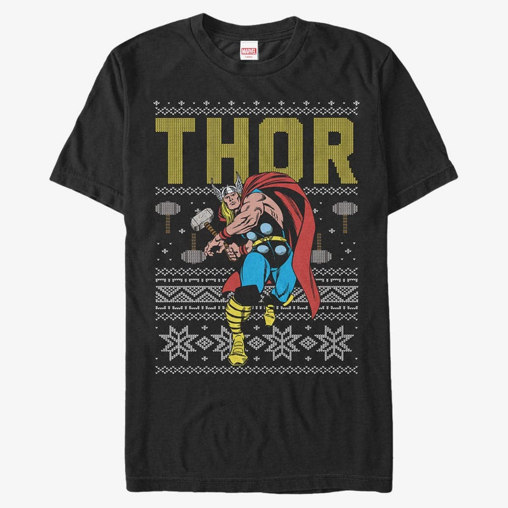 T-särgid Merch Marvel Avengers Classic - Ugly Thor Unisex T-Shirt Black