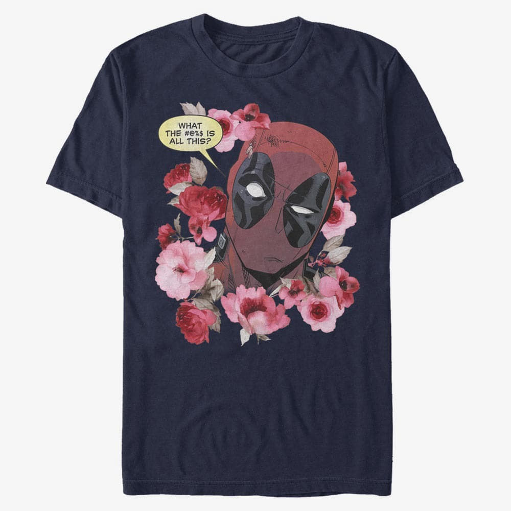 Tricouri Merch Marvel Deadpool - What is This Unisex T-Shirt Navy Blue