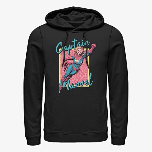 Mikina Merch Marvel Avengers Classic - 90s Captain Marvel Unisex Hoodie Black
