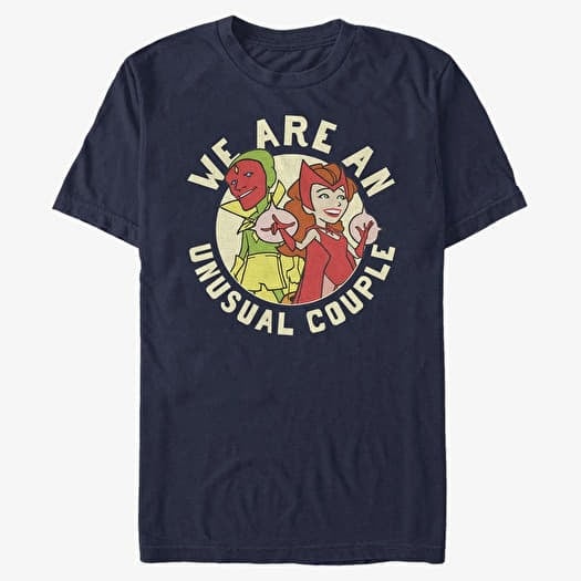 Tričko Merch Marvel WandaVision - Moon Glow Unisex T-Shirt Navy Blue