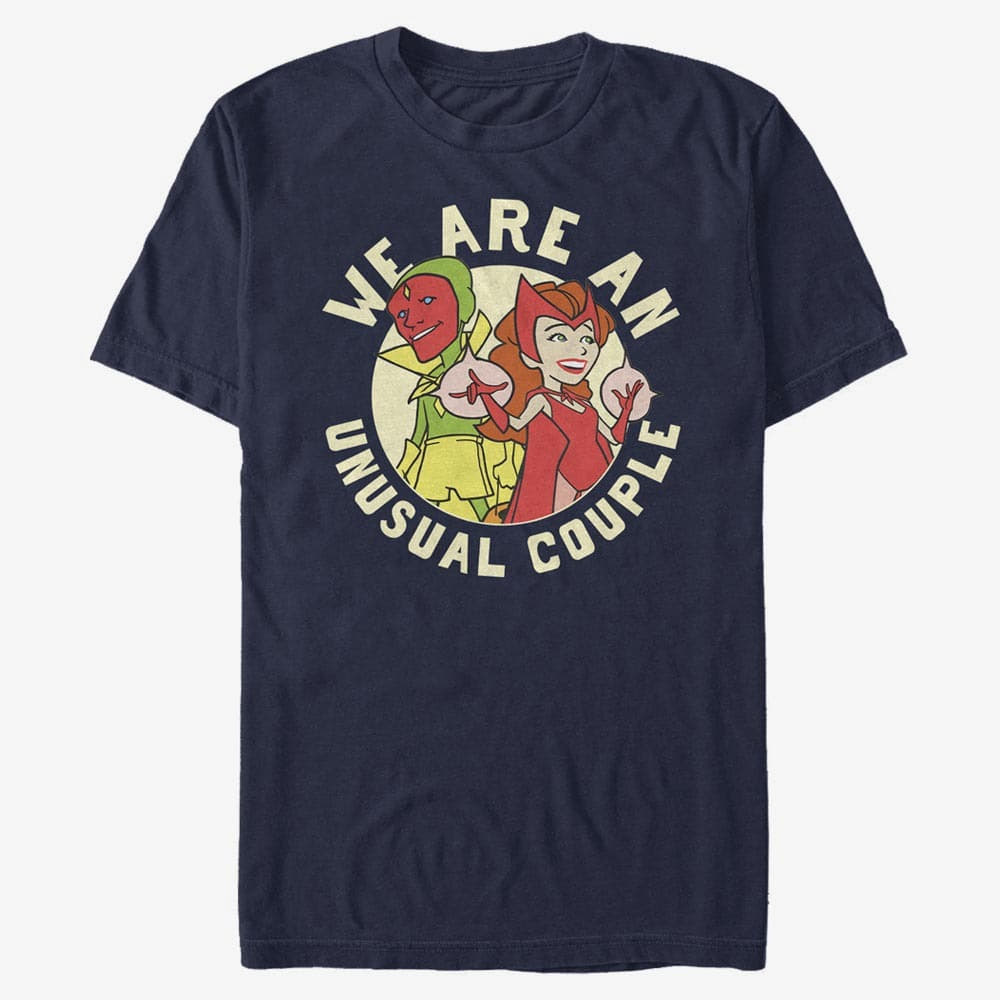 Trička Merch Marvel WandaVision - Moon Glow Unisex T-Shirt Navy Blue
