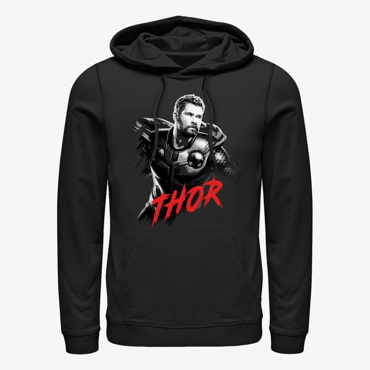 Kapuutsikud ja kampsunid Merch Marvel Avengers: Endgame - High Contrast Thor Unisex Hoodie Black