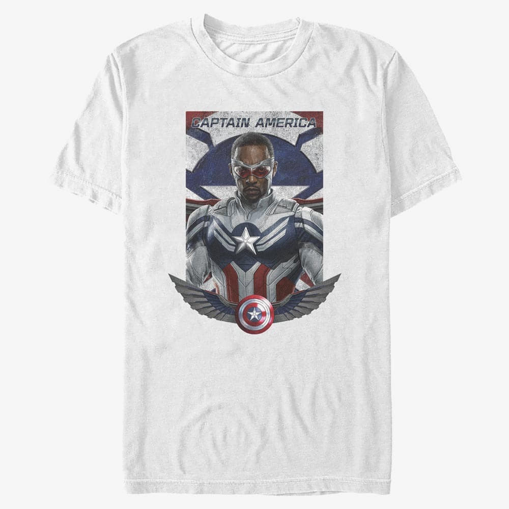 Majice T-shirt Merch Marvel The Falcon and the Winter Soldier - Falcon In Flight Unisex T-Shirt White