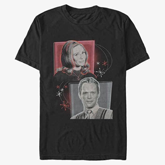 Tričko Merch Marvel WandaVision - RETRO BOXUPS Unisex T-Shirt Black