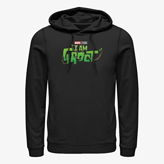 Mikina Merch Marvel I Am Groot - Groot Main Logo Unisex Hoodie Black