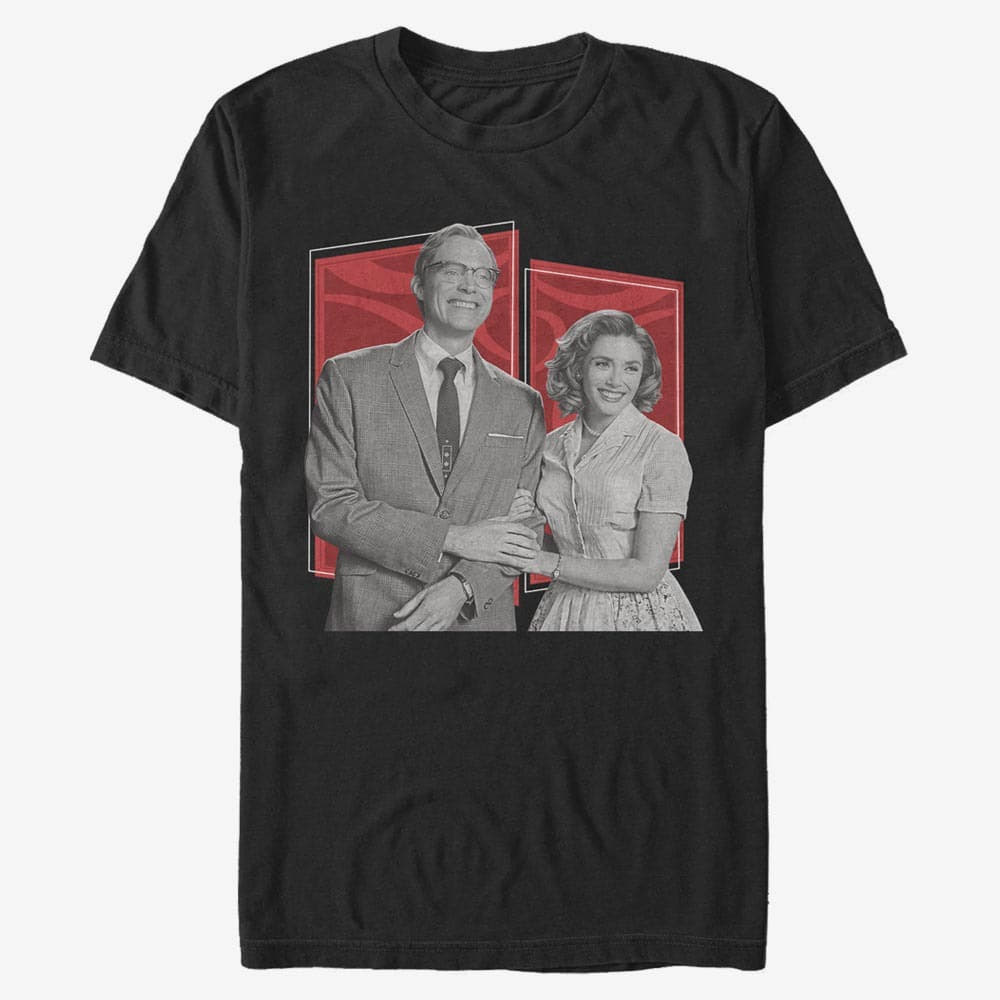 Μπλουζάκια Merch Marvel WandaVision - RETRO POSES Unisex T-Shirt Black